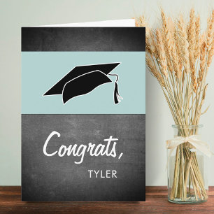 Tarjeta Felicitaciones Modernas Pizarra Graduación