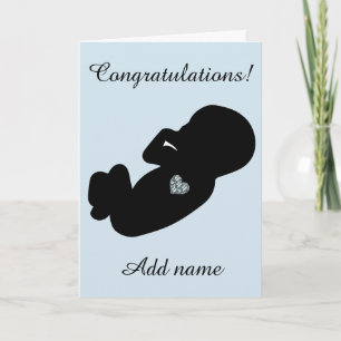 Tarjeta Felicitaciones modernas por el nacimiento de su be