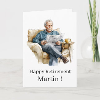 Tarjeta Felicitaciones modernas por una jubilación feliz y