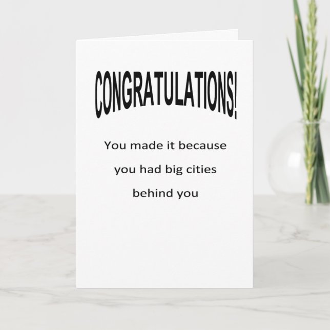 Tarjeta felicitaciones motivacionales divertidas (Anverso)