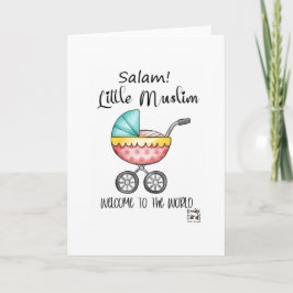 Tarjeta Felicitaciones - Musulmán recién nacido