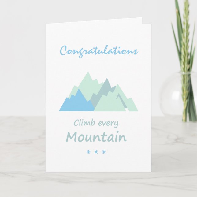 Tarjeta Felicitaciones Nueva montaña Inspiradora de empleo (Anverso)