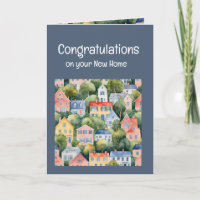 Felicitaciones Nuevas Casas de Acuarela Doméstica