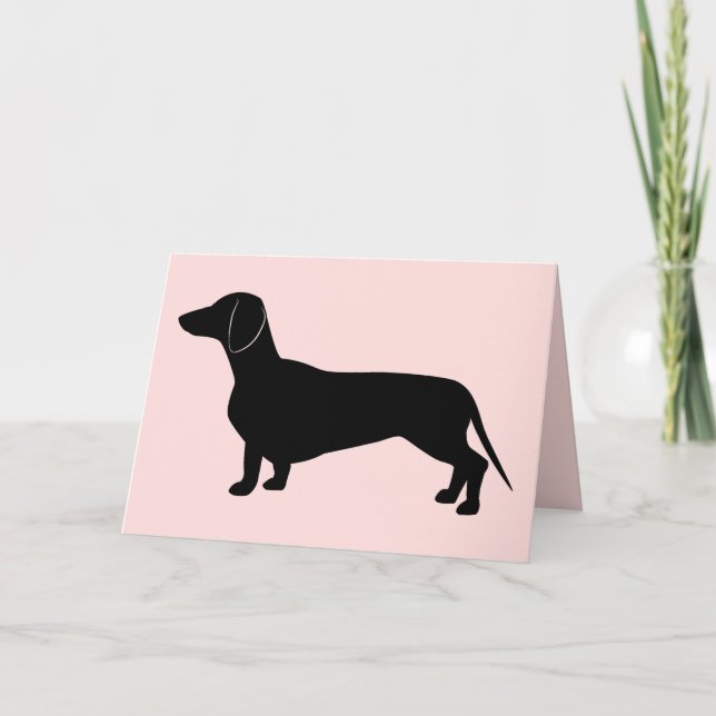 Tarjeta Felicitaciones Nuevo Dachshund (Anverso)