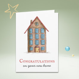 Tarjeta Felicitaciones Nuevo departamento residencial