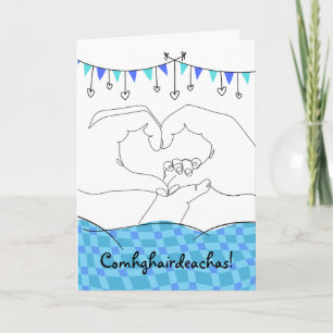 Tarjeta Felicitaciones Nuevo Hijo Irlandés Gaélico