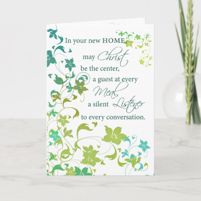 Tarjeta Felicitaciones Nuevo Hogar, Centro Cristo, Religio (Anverso)