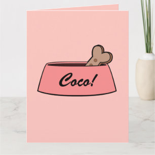 Tarjeta Felicitaciones Nuevo nombre de perro Personalizabl
