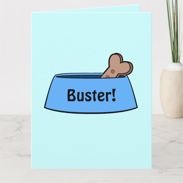 Tarjeta Felicitaciones Nuevo nombre de perro Personalizabl (Anverso)
