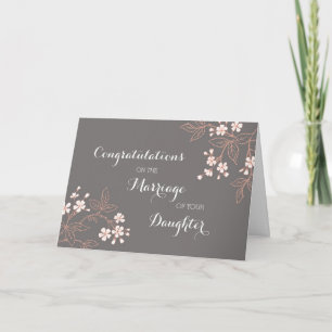 Tarjeta Felicitaciones Padres de la Vintage Novia