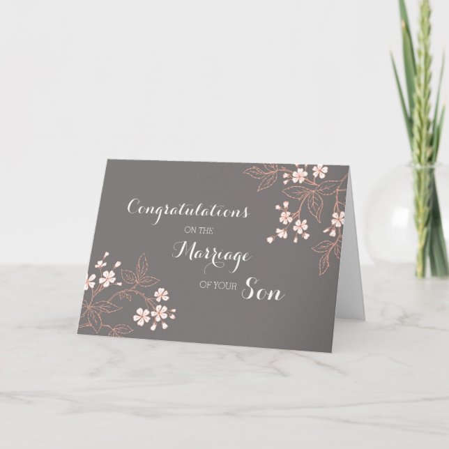 Tarjeta Felicitaciones Padres del Vintage Groom (Anverso)