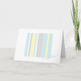 Tarjeta Felicitaciones Pastel Colors Stripe Greeting Card