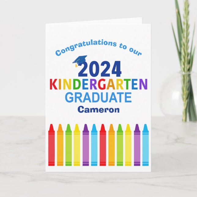 Tarjeta Felicitaciones Personalizable de Graduados de Kind (Anverso)