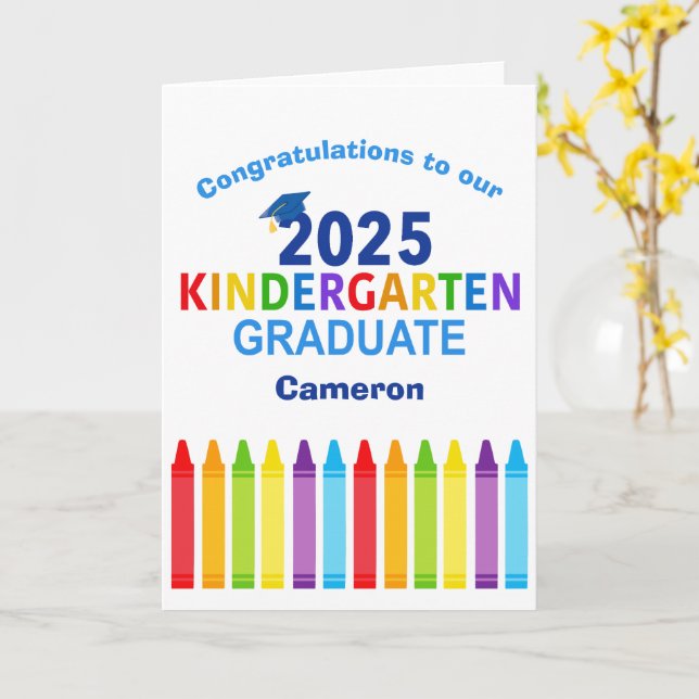 Tarjeta Felicitaciones Personalizable de Graduados de Kind (flor amarilla)