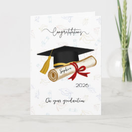 Tarjeta Felicitaciones personalizadas de graduación