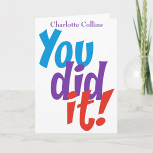Tarjeta Felicitaciones personalizadas que hiciste