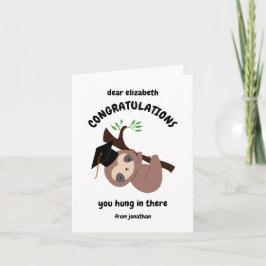 Tarjeta Felicitaciones Personalizado de Graduación de Trag