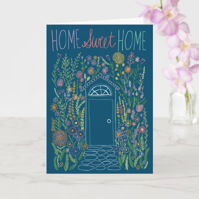 Tarjeta Felicitaciones Personalizado de la nueva puerta de (Orquídea)