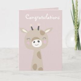Tarjeta Felicitaciones, Pink, Tu Montón De Alegría Giraffe