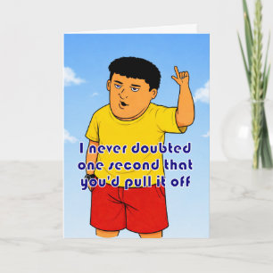 Tarjeta felicitaciones por aprobar el examen de abogacía