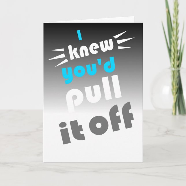 Tarjeta felicitaciones por aprobar el examen de bar (Anverso)