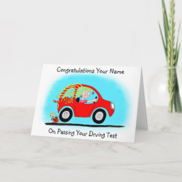 Tarjeta Felicitaciones por aprobar la prueba de conducción