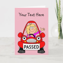 Tarjeta Felicitaciones por aprobar tu prueba de conducción