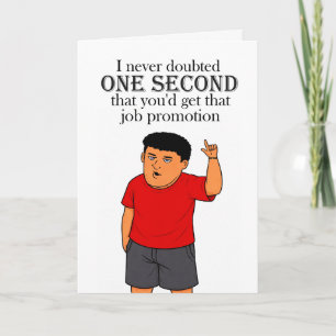 Tarjeta Felicitaciones por ascenso laboral humorístico