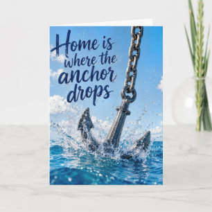 Tarjeta Felicitaciones por Barco Nuevo con Cita Inspirador