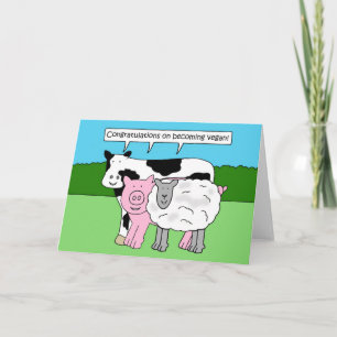 Tarjeta Felicitaciones por Becoming Vegan