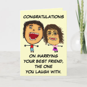 Tarjeta Felicitaciones por casarse con tu mejor amigo