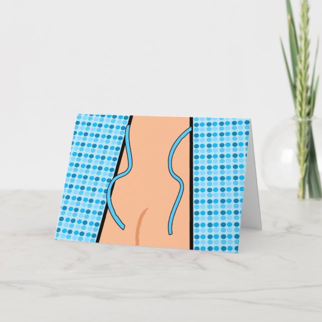 Tarjeta Felicitaciones por Colonoscopy, Open Gown (Anverso)