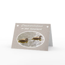 Felicitaciones por compromiso, par de pollos de ma