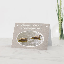Tarjeta Felicitaciones por compromiso, par de pollos de ma