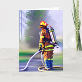 Tarjeta Felicitaciones por convertirse en bombero