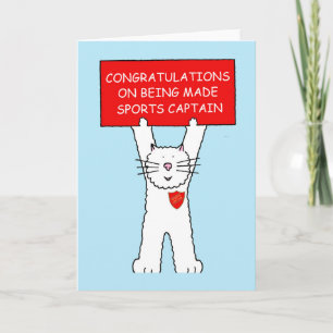 Tarjeta Felicitaciones por convertirse en capitán de depor