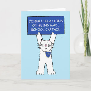 Tarjeta Felicitaciones por convertirse en capitán de escue