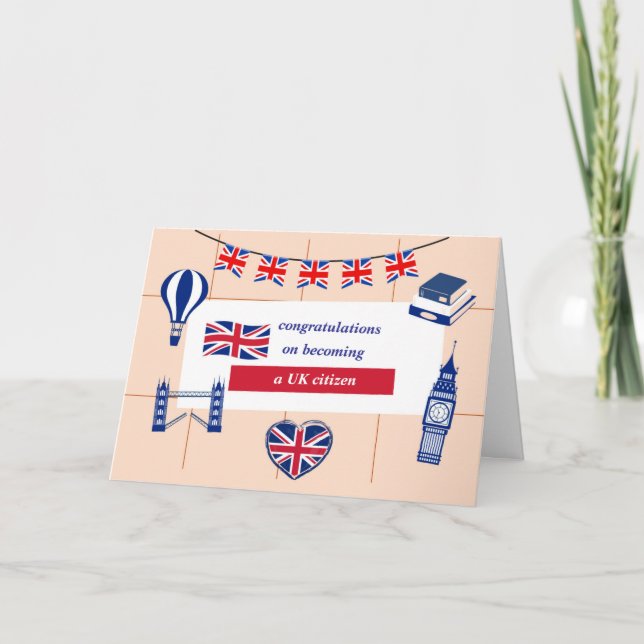 Tarjeta Felicitaciones por convertirse en un nuevo ciudada (Anverso)