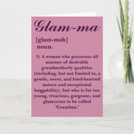 Tarjeta Felicitaciones por convertirse en una abuela "Glam