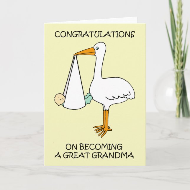 Tarjeta Felicitaciones por convertirse en una gran abuela (Anverso)