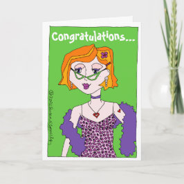 Tarjeta ¡Felicitaciones por convertirse en una "mamá Glam!