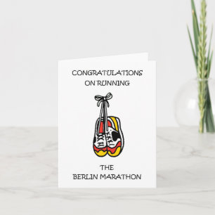 Tarjeta Felicitaciones por correr la maratón de Berlín