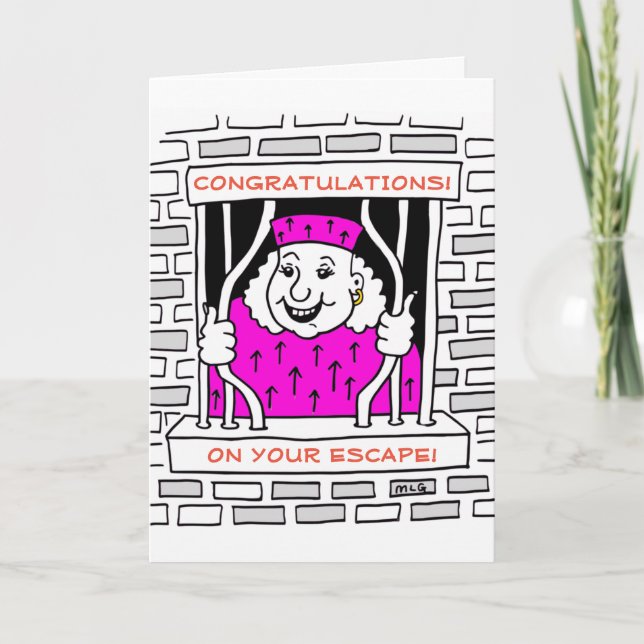 Tarjeta Felicitaciones por dejar a una mujer (Anverso)