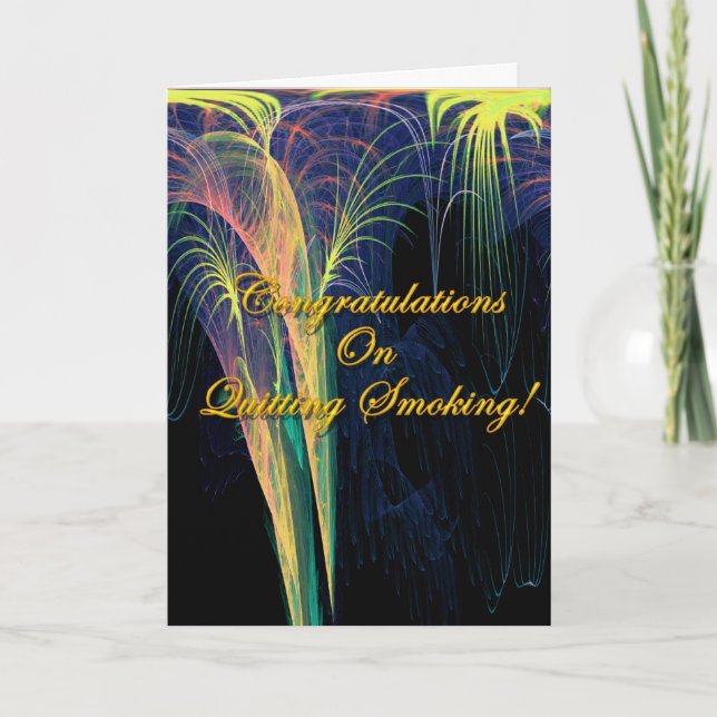 Tarjeta Felicitaciones Por Dejar De Fumar (Anverso)
