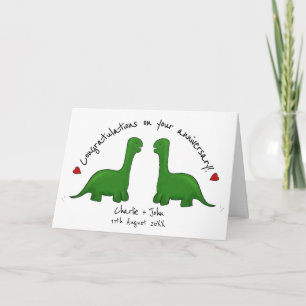 Tarjeta Felicitaciones por el aniversario del boda gay de 