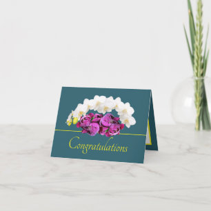 Tarjeta Felicitaciones por el Bouquet Orquídea Amarilla Ve