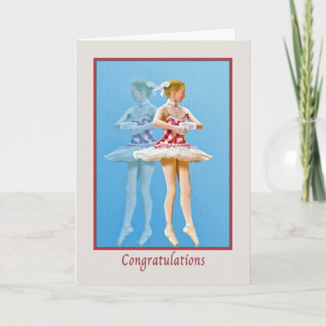 Tarjeta Felicitaciones por el considerando de Baile Ballet (Anverso)