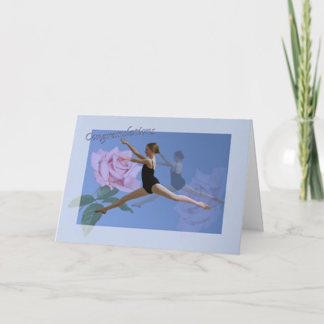 Tarjeta Felicitaciones por el considerando de Baile Ballet (Anverso)