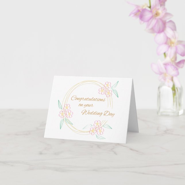 Tarjeta Felicitaciones por el Día de la Boda (Orquídea)