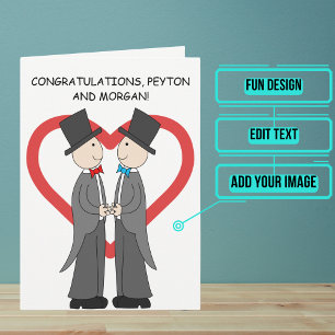 Tarjeta Felicitaciones por el día de la boda atraen a los 